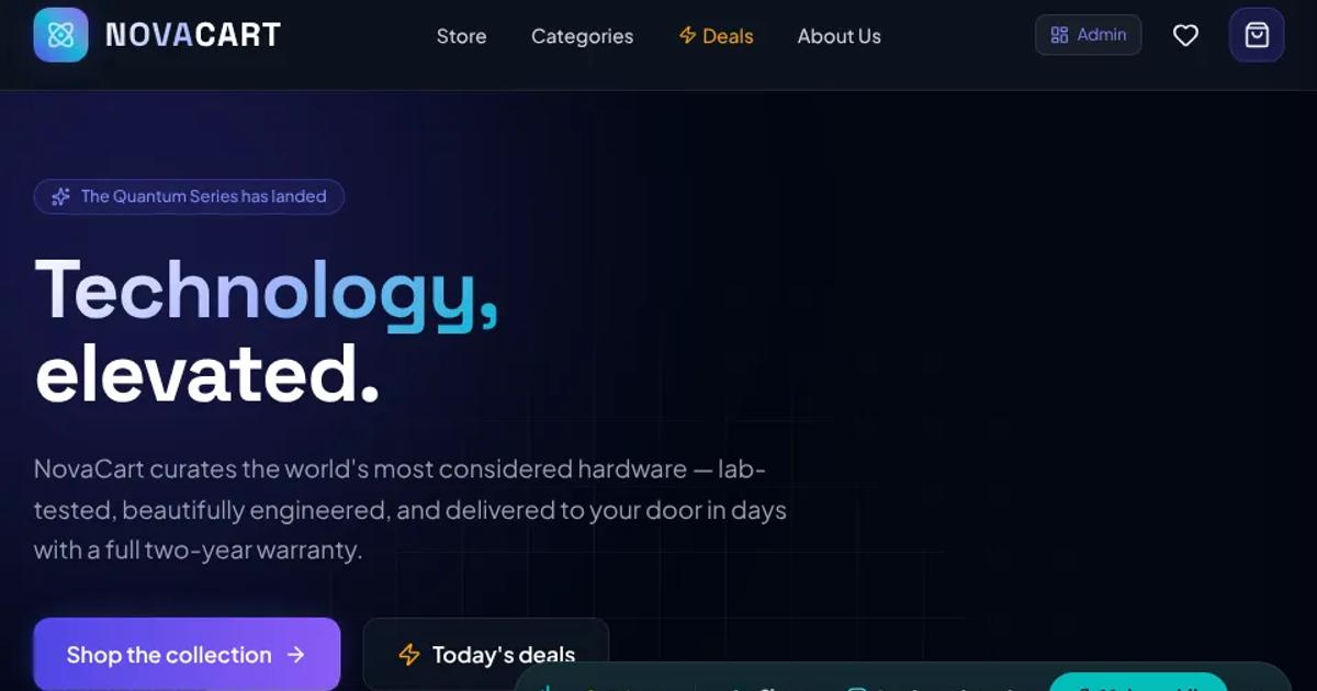 NovaCart — Premium Tech, Delivered